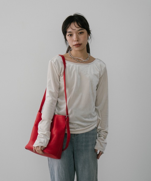 DRWCYS（ドロシーズ）の「ワンハンドルバケツ型バック（ショルダーバッグ・レディース・ブラック/レッド・FREE）」の17枚目の写真