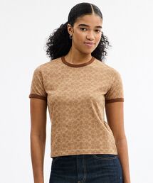 COACH | シグネチャー リンガー Tシャツ(Tシャツ/カットソー)
