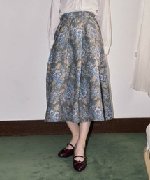 an another angelus | ゴブラン風プリントタックスカート(スカート)