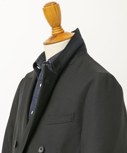 【BLUE GRAY】LIFE STYLE TAILOR ウールライクツイルコンフォータブル Wジャケット セール】LIFE STYLE TAILOR ウールライクツイルコンフォータブル