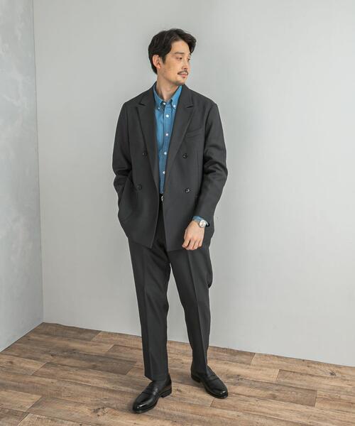 アーバンリサーチ ドアーズ（URBAN RESEARCH DOORS）/LIFE STYLE TAILOR　ウールライクツイルコンフォータブル Wジャケット セール】LIFE STYLE TAILOR ウールライクツイルコンフォータブル W