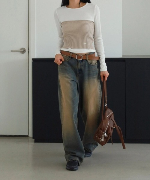 3.3 Field Trip (3.3フィールドトリップ)の「3.3 Field Trip/LIMBERロングスリーブ(Tシャツ/カットソー・レディース・ブルー/アイボリー/ブラック・FREE)」の8枚目の写真