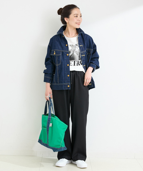 B.C STOCK（ベーセーストック）の「《追加》手洗い可 / 裏起毛ストレートパンツ（その他パンツ・レディース・ブラック/アイボリー/ブラウン・FREE）」の5枚目の写真