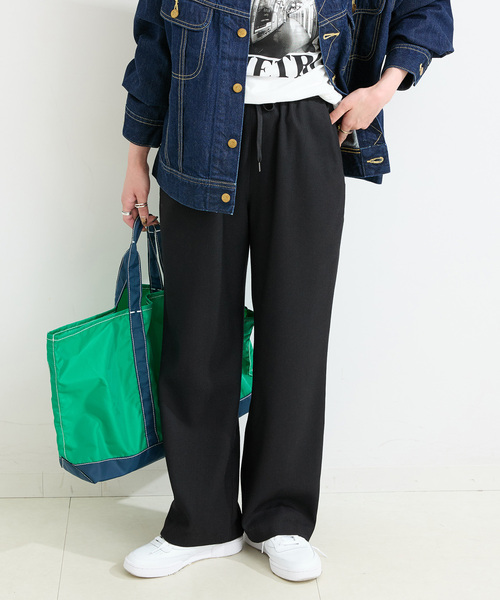 B.C STOCK（ベーセーストック）の「《追加》手洗い可 / 裏起毛ストレートパンツ（その他パンツ・レディース・ブラック/アイボリー/ブラウン・FREE）」の8枚目の写真