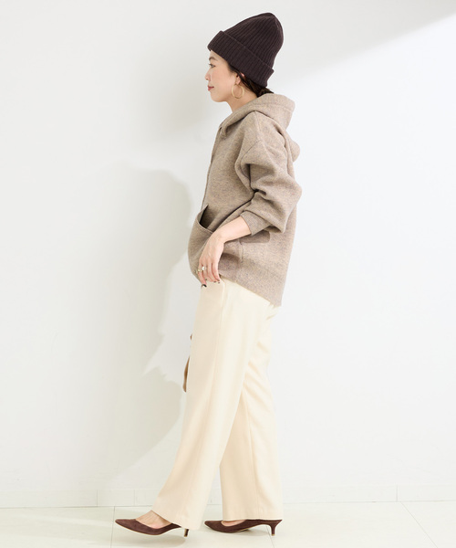 B.C STOCK（ベーセーストック）の「《追加》手洗い可 / 裏起毛ストレートパンツ（その他パンツ・レディース・ブラック/アイボリー/ブラウン・FREE）」の14枚目の写真