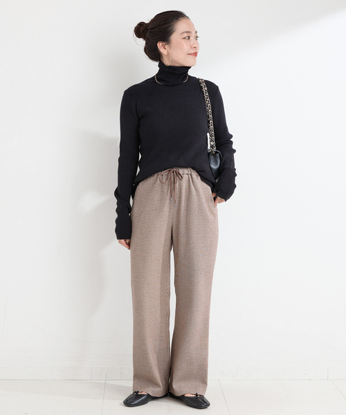 B.C STOCK（ベーセーストック）の「《追加》手洗い可 / 裏起毛ストレートパンツ（その他パンツ・レディース・ブラック/アイボリー/ブラウン・FREE）」の20枚目の写真