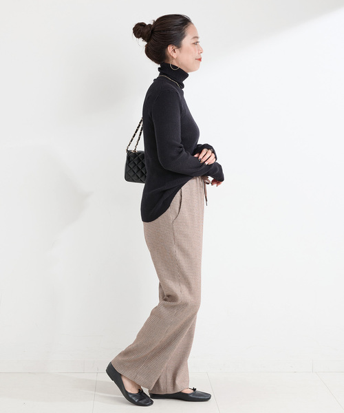 B.C STOCK（ベーセーストック）の「《追加》手洗い可 / 裏起毛ストレートパンツ（その他パンツ・レディース・ブラック/アイボリー/ブラウン・FREE）」の21枚目の写真