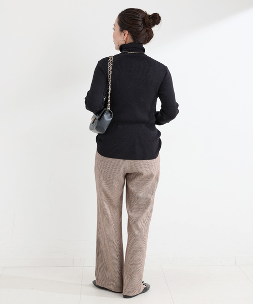 B.C STOCK（ベーセーストック）の「《追加》手洗い可 / 裏起毛ストレートパンツ（その他パンツ・レディース・ブラック/アイボリー/ブラウン・FREE）」の22枚目の写真