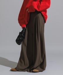 AO2 | Three-Tuck Studded Belt Baggy Slacks / スリータック スタッズベルト付き バギースラックス(スラックス)