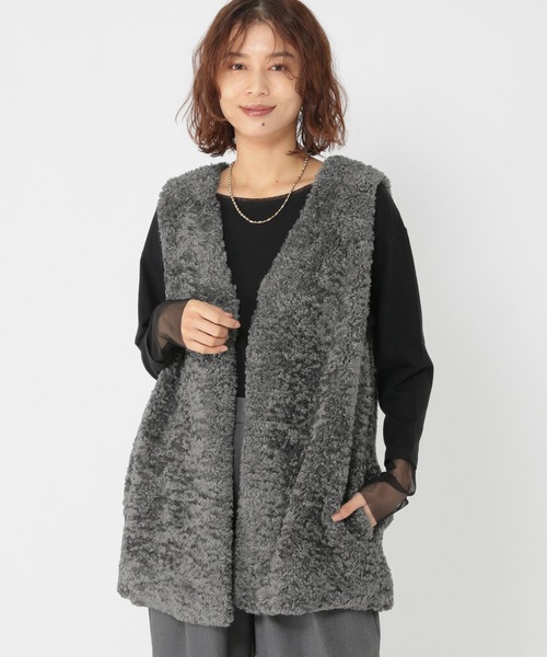 Vネックボアベスト（ベスト）｜studio CLIP（スタディオクリップ）の