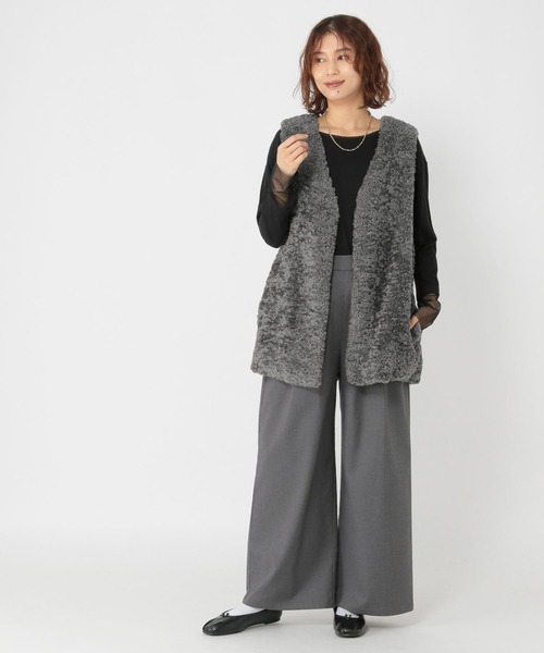 Vネックボアベスト（ベスト）｜studio CLIP（スタディオクリップ）の