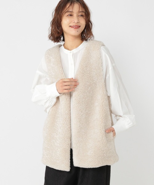 セール】Vネックボアベスト（ベスト）｜studio CLIP（スタディオ