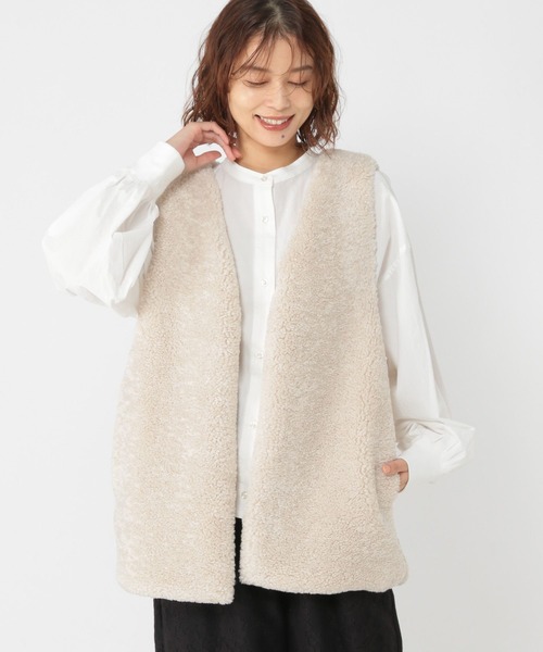 ボアベスト Vネックボアベスト（ベスト）｜studio CLIP（スタディオクリップ）の