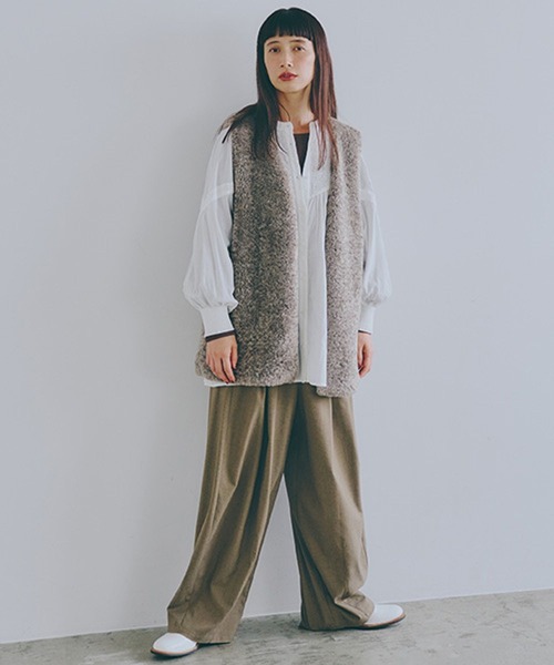 セール】Vネックボアベスト（ベスト）｜studio CLIP（スタディオ