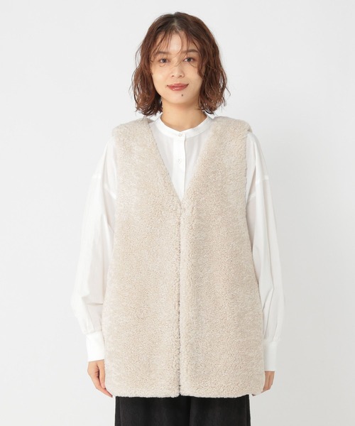 Vネックボアベスト（ベスト）｜studio CLIP（スタディオクリップ）の