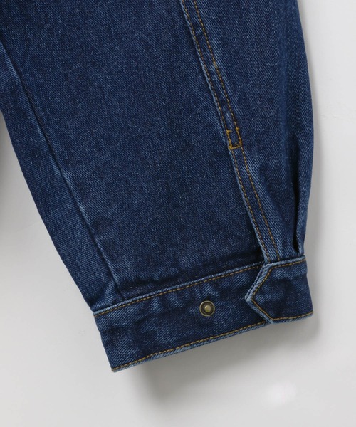 ALAND（エーランド）の「【UNISEX】ALAND／デニムカバーオール（デニムジャケット・レディース・ブルー/ブラック・SMALL/LARGE）」の6枚目の写真