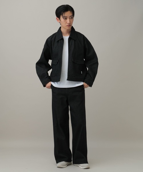 ALAND（エーランド）の「【UNISEX】ALAND／デニムカバーオール（デニムジャケット・レディース・ブルー/ブラック・SMALL/LARGE）」の21枚目の写真