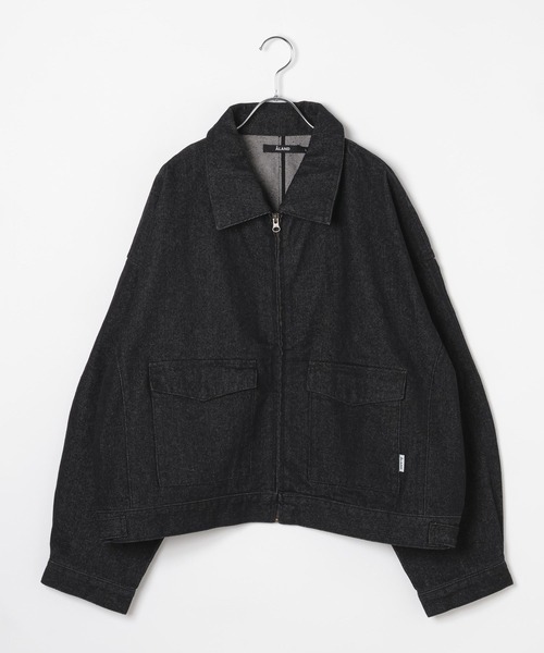 ALAND（エーランド）の「【UNISEX】ALAND／デニムカバーオール（デニムジャケット・レディース・ブルー/ブラック・SMALL/LARGE）」の13枚目の写真