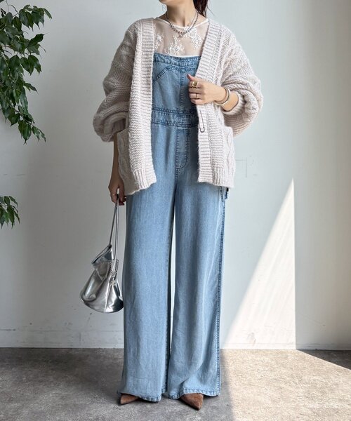 DouDou（ドゥドゥ）の「ケーブルニットカーディガン（カーディガン/ボレロ・レディース・アイボリー/ボルドー/ネイビー・FREE）」の7枚目の写真