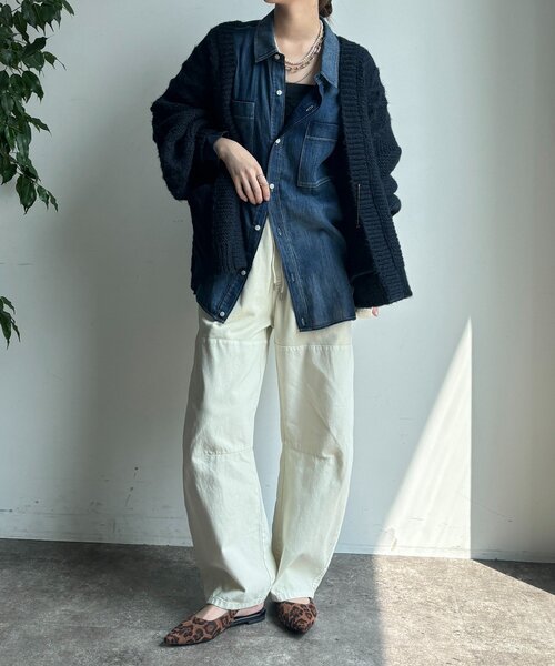 DouDou（ドゥドゥ）の「ケーブルニットカーディガン（カーディガン/ボレロ・レディース・アイボリー/ボルドー/ネイビー・FREE）」の16枚目の写真