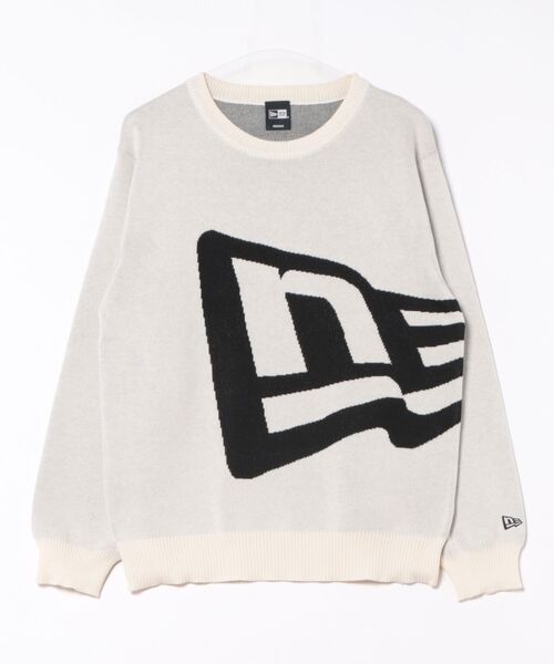 NEW ERA GOLF/ニューエラゴルフ ニットセーター フラッグロゴ オフ