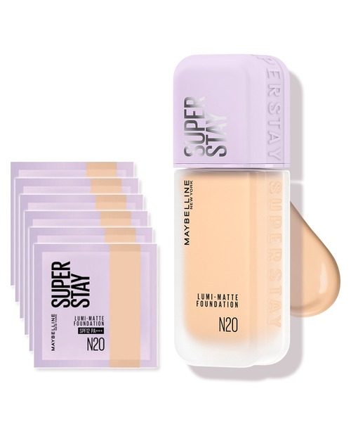 MAYBELLINE NEW YORK(メイベリンニューヨーク)の「【ZOZO限定】メイベリン SPステイ ルミマット リキッド ファンデーション サシェ付 限定セット(ファンデーション・レディース・N30/W30/N01 ベージュ/C20/N10/C05 ベージュ/N20/W20・FREE)」の3枚目の写真