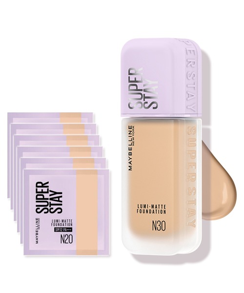 MAYBELLINE NEW YORK(メイベリンニューヨーク)の「【ZOZO限定】メイベリン SPステイ ルミマット リキッド ファンデーション サシェ付 限定セット(ファンデーション・レディース・N30/W30/N01 ベージュ/C20/N10/C05 ベージュ/N20/W20・FREE)」の4枚目の写真