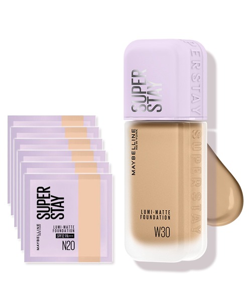MAYBELLINE NEW YORK(メイベリンニューヨーク)の「【ZOZO限定】メイベリン SPステイ ルミマット リキッド ファンデーション サシェ付 限定セット(ファンデーション・レディース・N30/W30/N01 ベージュ/C20/N10/C05 ベージュ/N20/W20・FREE)」の6枚目の写真