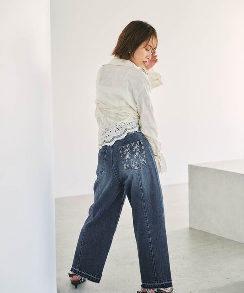 STRATA(エストラータ)の「エンブロイダリーリボンスリーブブラウス 【低身長・小柄女性】(Tシャツ/カットソー・レディース・ホワイト/ブラウン/ブラック・ONE SIZE)」の19枚目の写真
