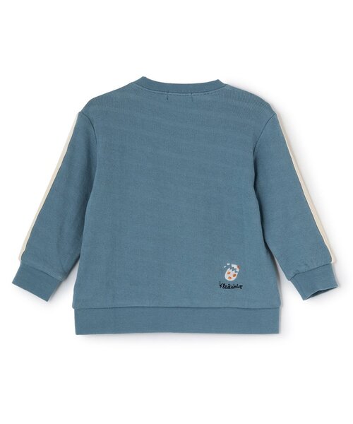 kladskap（クレードスコープ）の「【人気商品再入荷】【直営店で取り扱い無し】恐竜刺しゅう袖ライン接結長袖Tシャツ（Tシャツ/カットソー・キッズ・グレー/ブルー系その他2・90cm/100cm/110cm/120cm/130cm）」の3枚目の写真