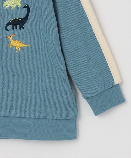 kladskap（クレードスコープ）の「【人気商品再入荷】【直営店で取り扱い無し】恐竜刺しゅう袖ライン接結長袖Tシャツ（Tシャツ/カットソー・キッズ・グレー/ブルー系その他2・90cm/100cm/110cm/120cm/130cm）」の7枚目の写真