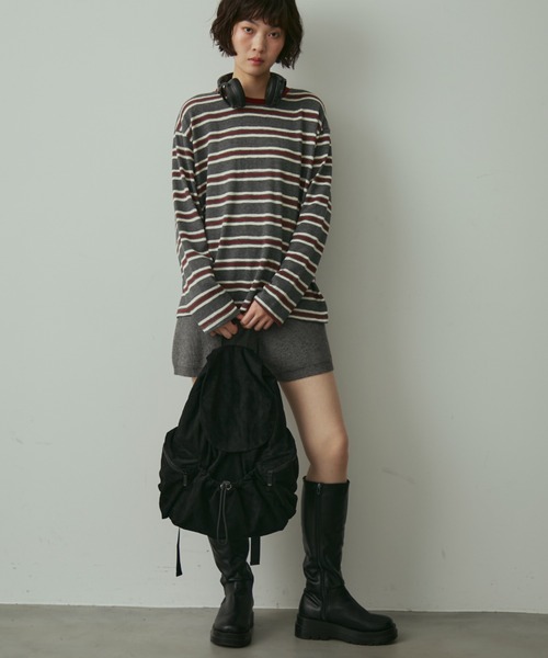 full/fill.(フルフィル)の「fake suede backpack / フェイクスウェードバックパック(バックパック/リュック・レディース・ブラック/ブラウン・FREE)」の5枚目の写真
