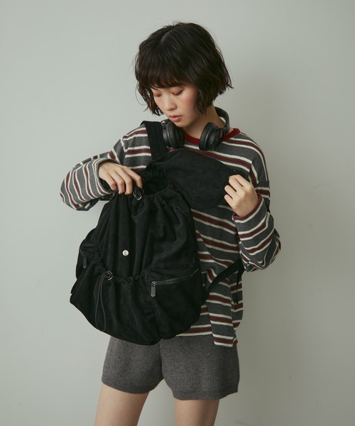 full/fill.(フルフィル)の「fake suede backpack / フェイクスウェードバックパック(バックパック/リュック・レディース・ブラック/ブラウン・FREE)」の11枚目の写真