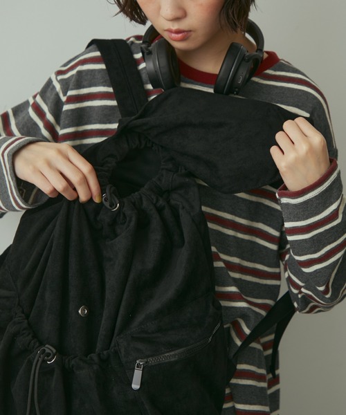 full/fill.(フルフィル)の「fake suede backpack / フェイクスウェードバックパック(バックパック/リュック・レディース・ブラック/ブラウン・FREE)」の12枚目の写真
