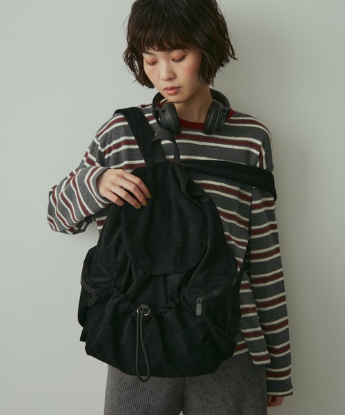 full/fill.(フルフィル)の「fake suede backpack / フェイクスウェードバックパック(バックパック/リュック・レディース・ブラック/ブラウン・FREE)」の10枚目の写真