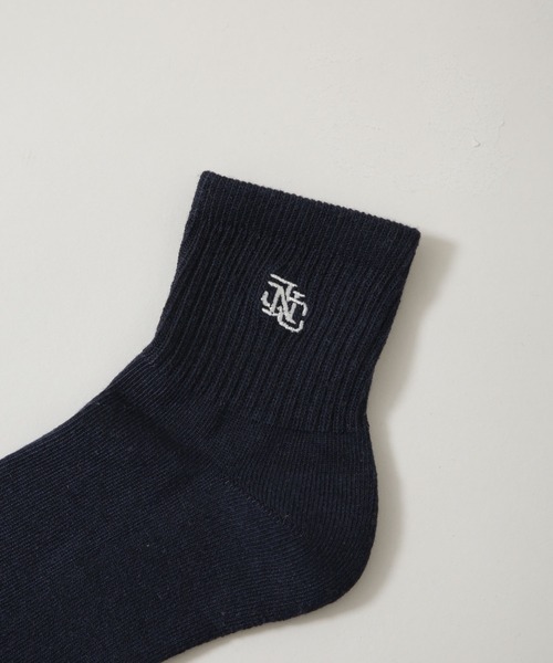 NANO universe（ナノユニバース）の「｢NJ/CLUB｣  クォーターリブロゴ刺繍ソックス（ソックス/靴下・メンズ・ネイビー/ホワイト/グレー・FREE）」の7枚目の写真
