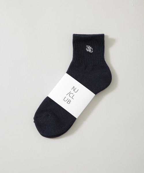 NANO universe（ナノユニバース）の「｢NJ/CLUB｣  クォーターリブロゴ刺繍ソックス（ソックス/靴下・メンズ・ネイビー/ホワイト/グレー・FREE）」の5枚目の写真