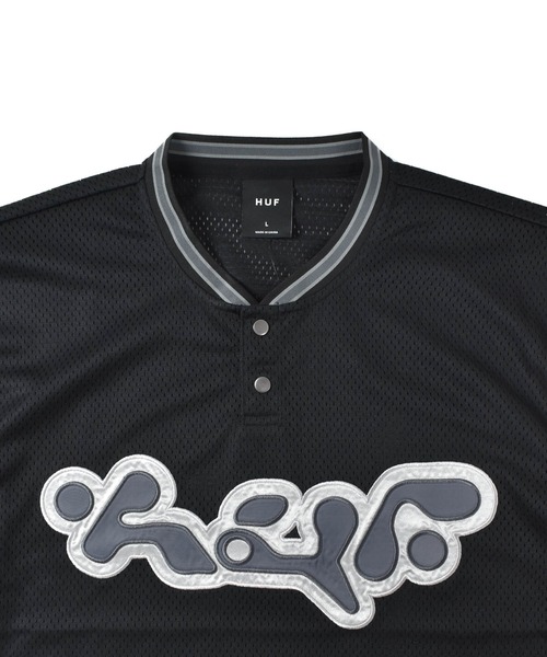 HUF(ハフ)の「【C-HUF】【HUF/ハフ】HALFTIME HENLEY S/S JERSEY KN00483(Tシャツ/カットソー・メンズ・ブラック・LARGE/XX-LARGE)」の3枚目の写真