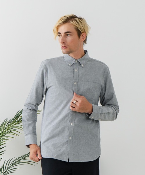 Blue Standard （ブルースタンダード）の「【BLUE STANDARD/ブルースタンダード】コットン100％ オックスボタンダウンシャツ レギュラーシルエット ビズ オフィスカジュアル オンでもオフでも（シャツ/ブラウス・メンズ・グレー/ホワイト/ダークネイビー・LARGE/MEDIUM/X-LARGE）」の16枚目の写真