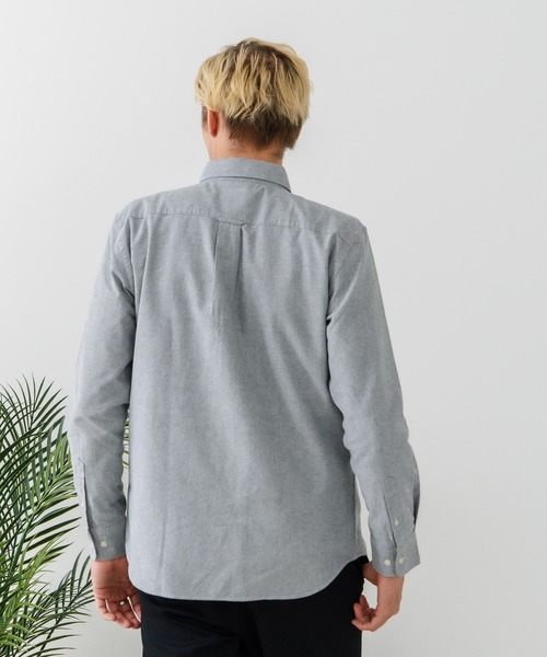 Blue Standard （ブルースタンダード）の「【BLUE STANDARD/ブルースタンダード】コットン100％ オックスボタンダウンシャツ レギュラーシルエット ビズ オフィスカジュアル オンでもオフでも（シャツ/ブラウス・メンズ・グレー/ホワイト/ダークネイビー・LARGE/MEDIUM/X-LARGE）」の17枚目の写真