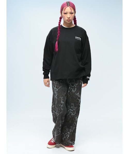 THRASHER(スラッシャー)の「THRASHER ワンポイントロゴ 長袖 Tシャツ(Tシャツ/カットソー・メンズ・ブラック/パープル/ホワイト・LL/M/L)」の5枚目の写真