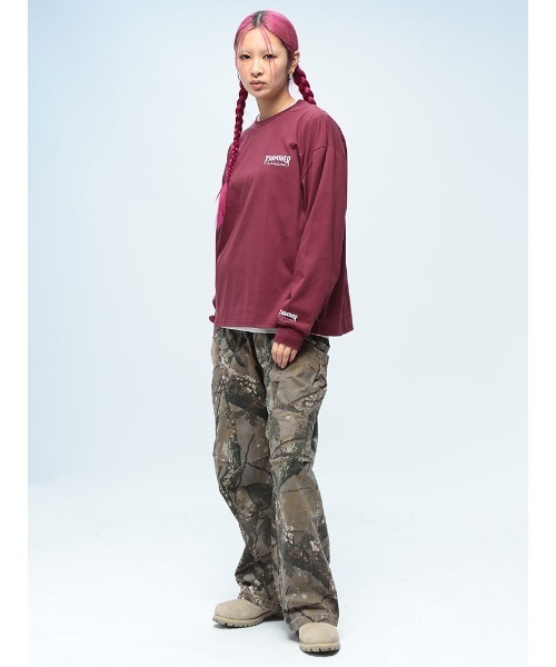 THRASHER(スラッシャー)の「THRASHER ワンポイントロゴ 長袖 Tシャツ(Tシャツ/カットソー・メンズ・ブラック/パープル/ホワイト・LL/M/L)」の6枚目の写真
