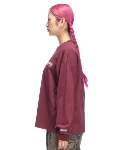 THRASHER(スラッシャー)の「THRASHER ワンポイントロゴ 長袖 Tシャツ(Tシャツ/カットソー・メンズ・ブラック/パープル/ホワイト・LL/M/L)」の10枚目の写真