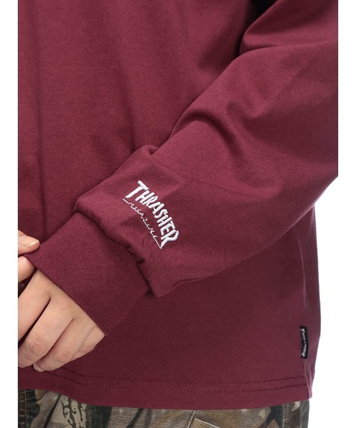 THRASHER(スラッシャー)の「THRASHER ワンポイントロゴ 長袖 Tシャツ(Tシャツ/カットソー・メンズ・ブラック/パープル/ホワイト・LL/M/L)」の13枚目の写真