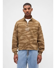 GAP(ギャップ)のヴィンテージソフト GAPロゴ ハーフジップ プルオーバー(スウェット)