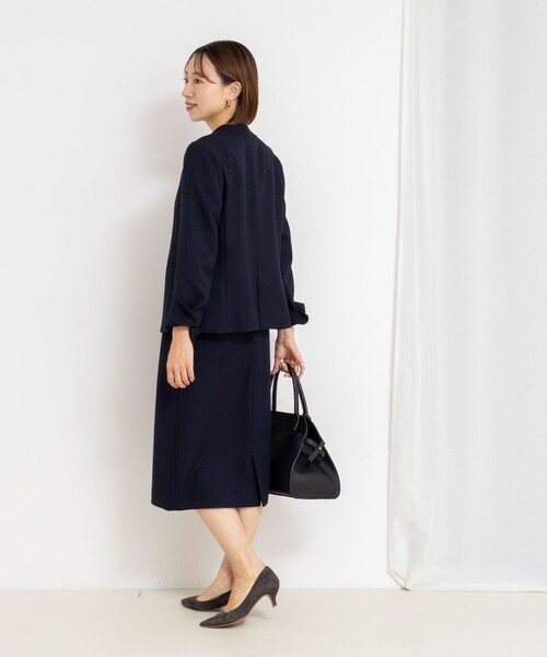 NOLLEY’S Sophi（ノーリーズソフィ）の「《セットアップ対応》ウォッシャブルウール調タイトスカート（スカート・レディース・ネイビー/ベージュ系その他3/ブラック・36/38/40）」の6枚目の写真