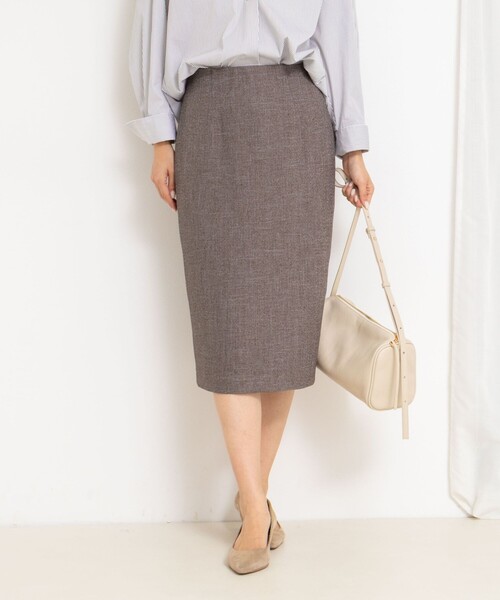 NOLLEY’S Sophi（ノーリーズソフィ）の「《セットアップ対応》ウォッシャブルウール調タイトスカート（スカート・レディース・ネイビー/ベージュ系その他3/ブラック・36/38/40）」の22枚目の写真