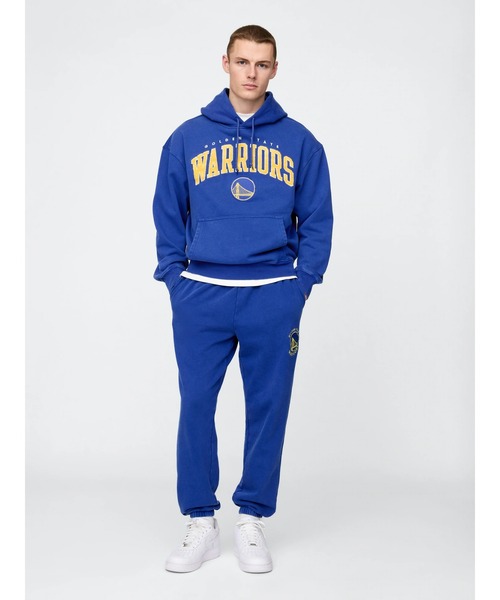 NBA ゴールデンステート・ウォリアーズ スウェットパンツ　ネイビー セール】NBA ゴールデンステイト ウォリアーズ ロゴ ヘビーウェイト