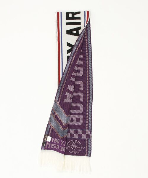 AVIREX（アヴィレックス）の「AVIREX / AX EX SURPLUS AVIREX AIR RACING CLUB / 81408900（マフラー・メンズ・オフホワイト/ブラック/エンジ・FREE）」の6枚目の写真