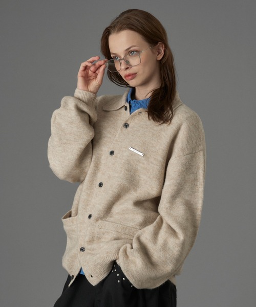 ONCILY(オンシェリー)の「SILVER PLATE POLO KNIT CARDIGAN / シルバープレートポロニットカーディガン(カーディガン/ボレロ・メンズ・チャコールグレー/ベージュ/ブルーグレー・SMALL/LARGE/MEDIUM)」の18枚目の写真